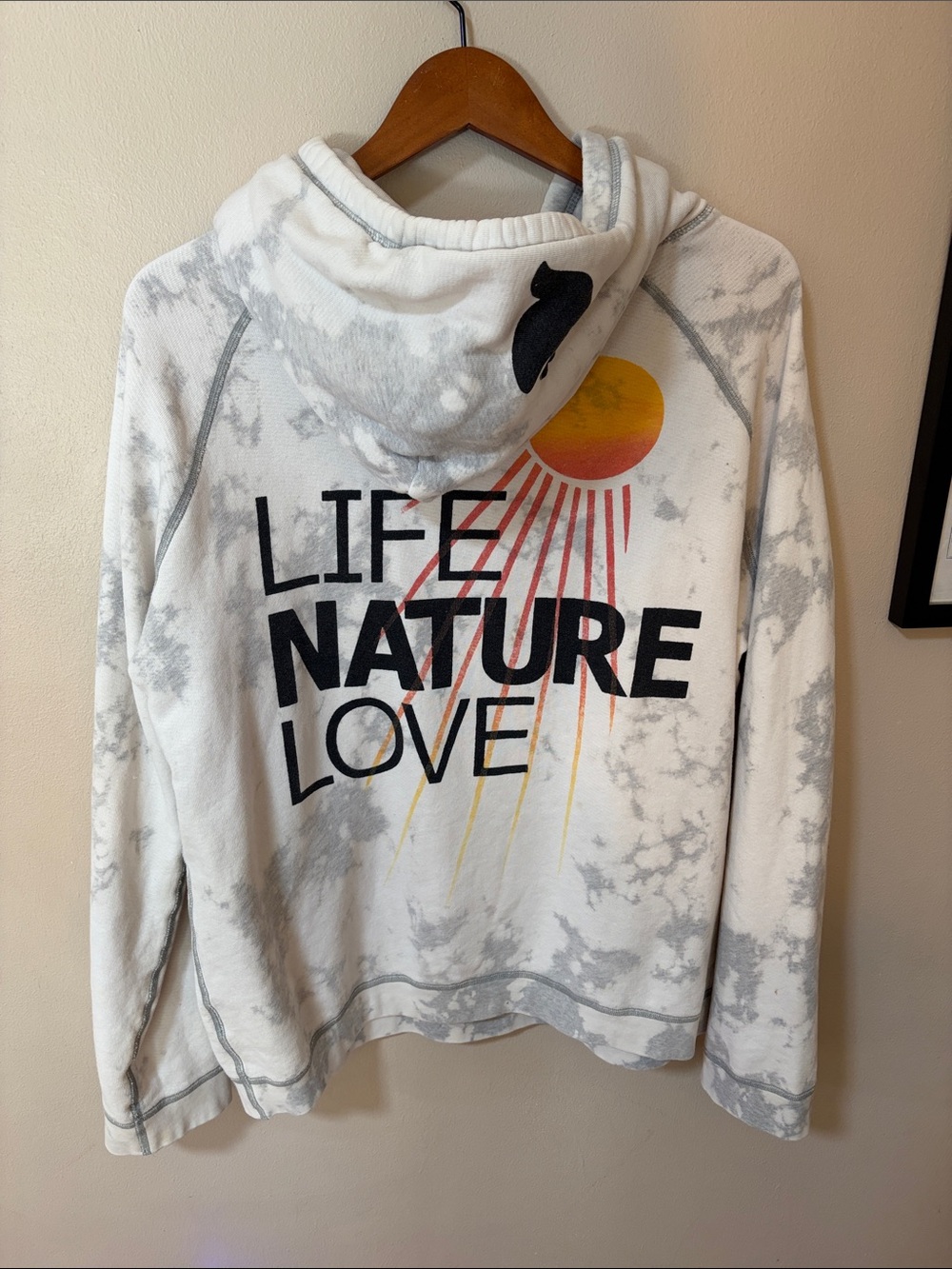 Free city , bleached out hoodie